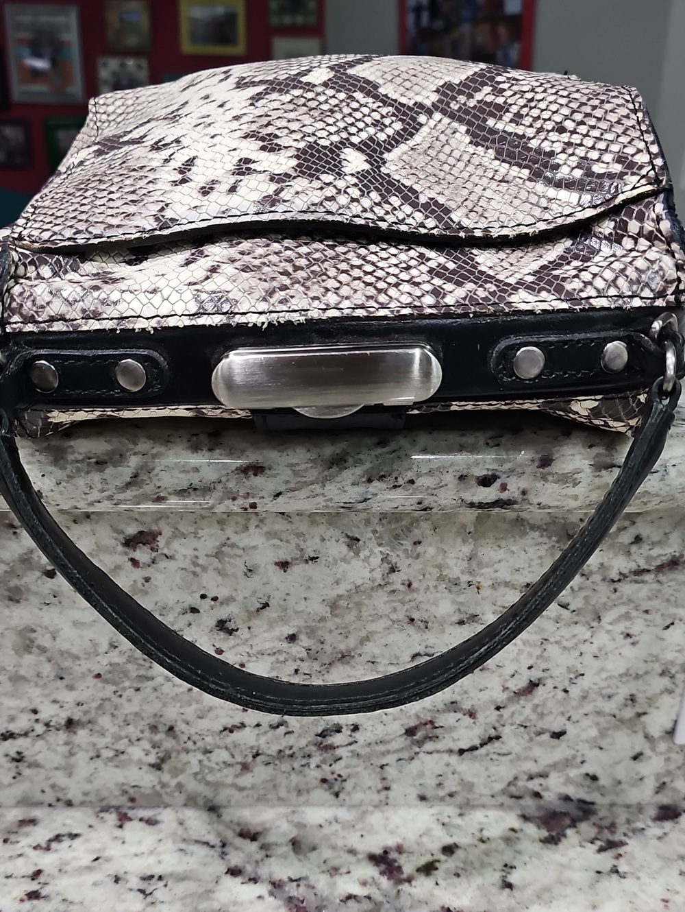 Patricia Nash Nela Frame Satchel - Python - Picture 3 of 11